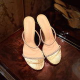 Handmade sparkle sling heels