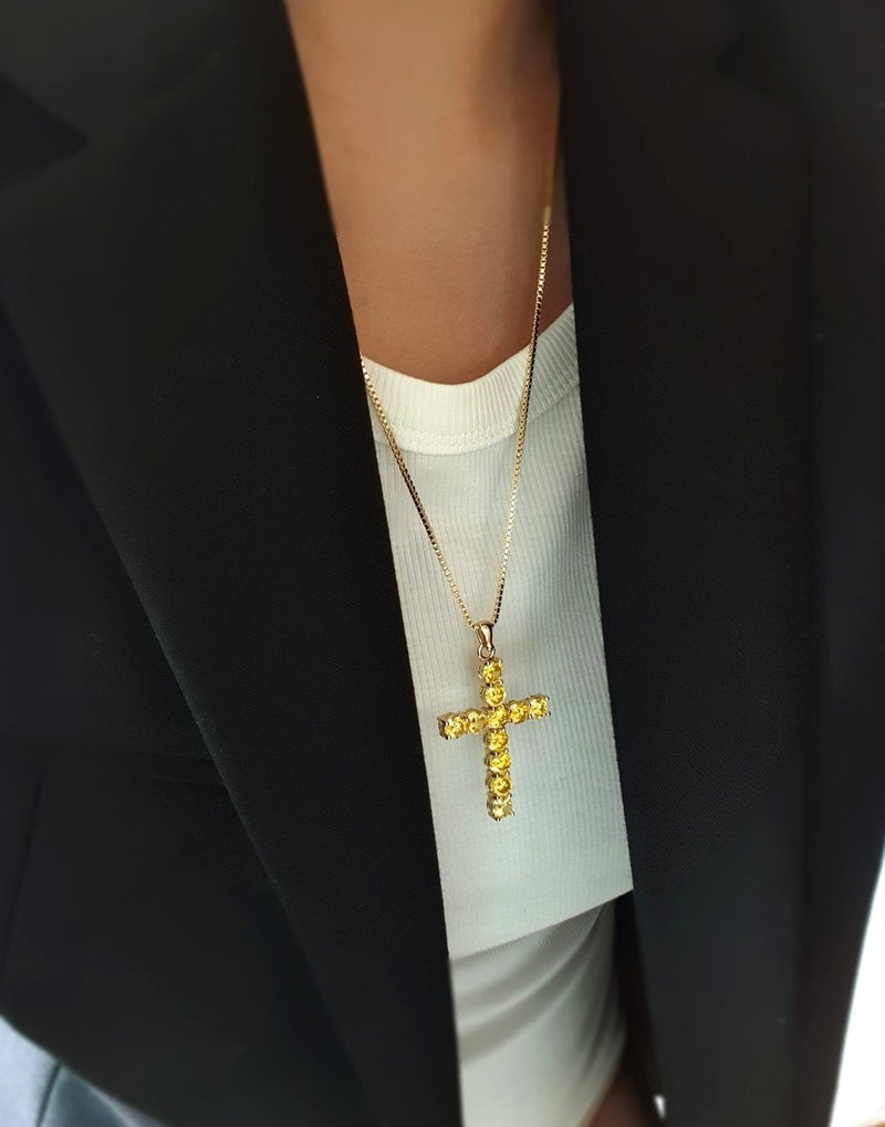 Plain Cross Pendant & Necklace - Gold Plated | Konga Online Shopping
