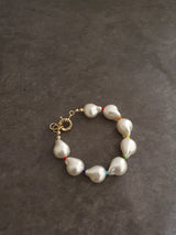Pearl rainbow necklace and bracelet