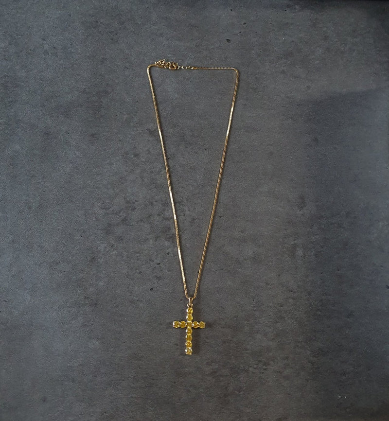 Fashionable Mangalsutra Gold Plated Cross Pendant With Black Beaded Golden  Chain: Buy Fashionable Mangalsutra Gold Plated Cross Pendant With Black  Beaded Golden Chain Online in India on Snapdeal
