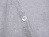 Baby Alpaca Blend Diagonal Button Detail Sweater