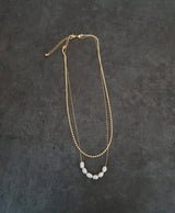 Fresh water pearl double necklace